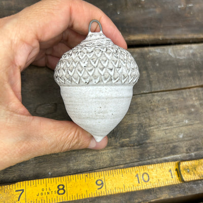 Ceramic Acorn - Matte White - (A-1431)
