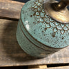 Stoneware Box-Turquoise and Gold
